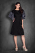 BLACK RUFFLE DRESS